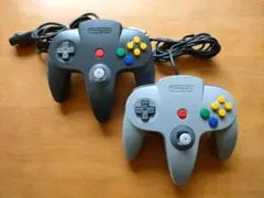 ニンテンドー64 N64 コントローラー グレー ブラック 動作確認済