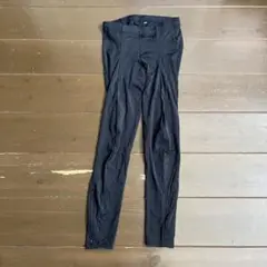 ミズノ　メンズ　黒いジッパー付きロングタイツ