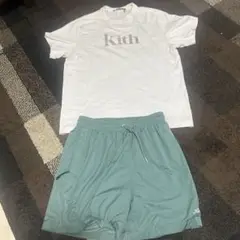 バラ売り不可KITH ホワイト グリーン　セットアップ