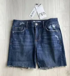 ZARA ザラ Z1975 ミッドライズ スキニー デニム ショートパンツ 36