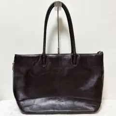 美品 JOYA レザートートバッグ ビジネスバッグ ダークブラウン