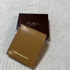 【新品・箱付き】Pino Betti 折り財布 コンパクトウォレット キャメル