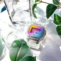 カシオG-SHOCK スケルトンレインボー 箱、保証書付き