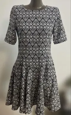 Conscious Collection 半袖ミニワンピース 黒白柄