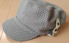 未使用　マリンキャップ 　S　グレース　ドット柄　カーキ　同梱値引き１００円