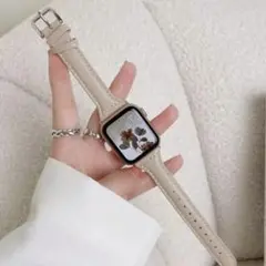 SHEIN Apple Watch バンド ベージュ レザー 38-41mm対応