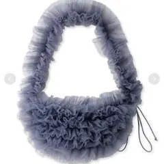【美品】スナイデル snidel 青フリルバッグ