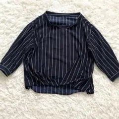any FAM エニィファム　七分袖　ブラウス　カットソー　ブラック　黒　M
