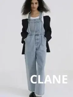 CLANE クラネ WAIST ADJUST OVERALLS BLUE 1