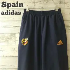 人気☆アディダス スペイン代表 刺繍ロゴ エンブレム トラックパンツ M~L