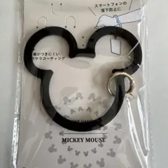 本日までの値下げ　ミッキーマウス シリコンハンドストラップ ブラック