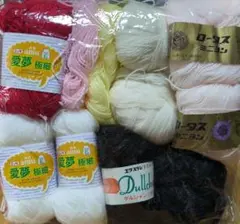 訳あり毛糸⑦　極細毛糸　合計216g