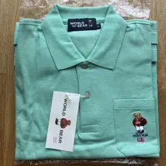 WORLD BEAR ミントグリーン ポロシャツ L ゴルフウェア