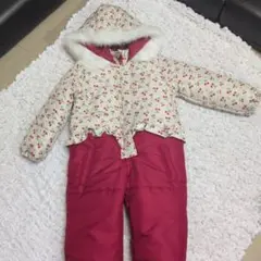 子ども用スキーウェア チェリー柄　ジャンプスーツ