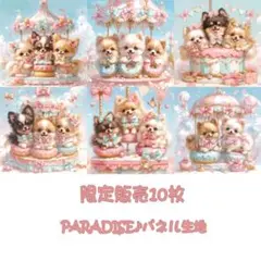PARADISEパネル生地　 限定販売10枚　犬柄