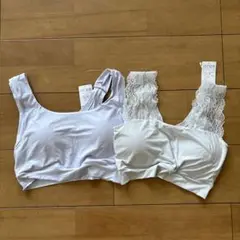 カップ付きハーフトップ2枚セット
