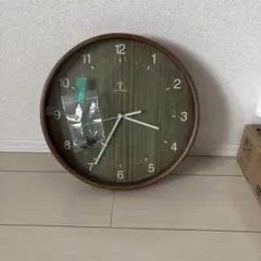 木目調アナログ時計 直径30cm