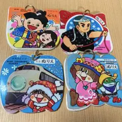昭和レトロ✨駄菓子屋　マルトミーミニぬりえ4冊　ヴィンテージ 当時物千代紙折り紙