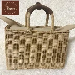 The Bagmati　 ザバグマティ　かごバッグ　ラタン レザー
