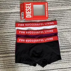 【未使用品】DIESEL ベルトロゴ ボクサーパンツ Sサイズ 3枚セット