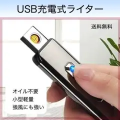 電子ライター USB 充電式 ライター 黒 ブラック タバコ