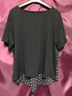 トップス 水玉カットソー シャツ