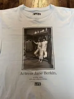 ジェーンバーキン　Jane Berkin プリント ライトブルー　フリー