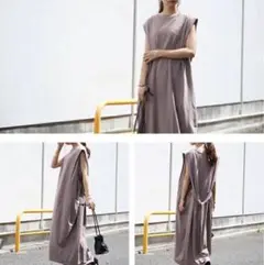 NoOneKnows コットンノースリーブワンピース