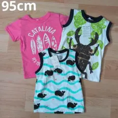 新品　 Tシャツ ＆タンクトップ　3枚セット95cm