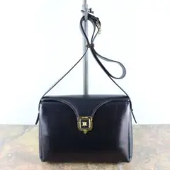 CELINE ヴィンテージセリーヌマカダムロゴレザーショルダーバッグ