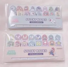 スーパーマリオ ダイカット付箋スリム　敵　味方　2種セット