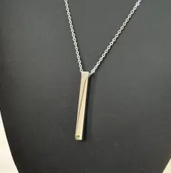 ステンレス ネックレス ブロックバー 45cm ユニセックス シルバー