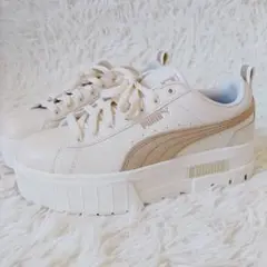 【美品】PUMA プーマ 厚底 ウィメンズ メイズ OW スニーカー 24.5