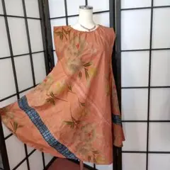 柿渋染チュニックバイヤス断ち、テントライン割引セール