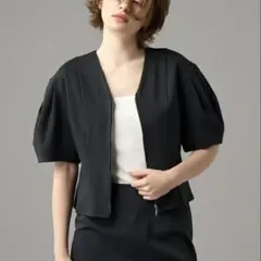 ◆新品◆uncrave 接触冷感 UVカット 2WAYブラウス ジャケット 黒