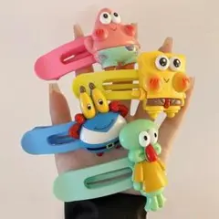 スパングボブキャラクター ヘアピン 5個セット