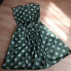 ビュルデサボン水玉ワンピース美品