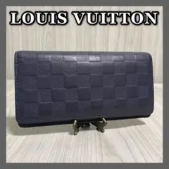 美品❣️Louis Vuitton*長財布*ポルトフォイユブラザ*ネイビー✨
