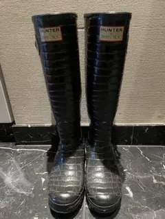 HUNTER × JIMMY CHOO ハンター ジミーチュウ レインブーツ 5 希少コラボ HUNTER/JIMMY CHOO ハンター/ジミーチュウ レイン