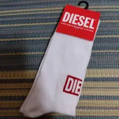 新品　未使用　DIESEL ホワイト 　ロゴ　ソックス　ホワイト　白