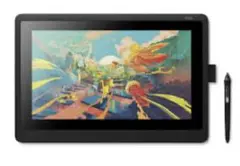 見て！色々着いてるよ！Wacom Cintiq16 本体スタンド、ペン、箱あり。