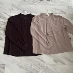 秋色　キレイめシャツ2枚セット⭐︎