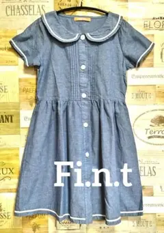 美品 Fi.n.t フィント 丸襟 半袖 ワンピース ガーリー