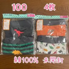 恐竜柄ブリーフ 100サイズ 4枚セット　男の子 パンツ 未使用 未開封 新品