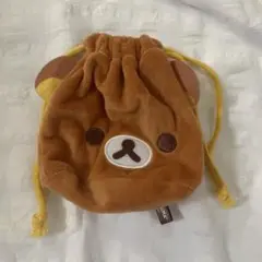 リラックマ ふわふわフェイス巾着 ガチャ