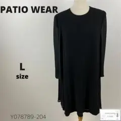 訳あり美品 PATIO WEAR ブラックフォーマル ワンピース シアースリーブ