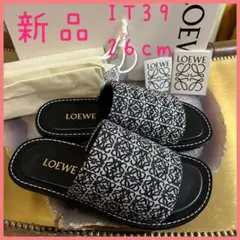 【新品付属品付】LOEWE アナグラム サンダル ネイビー