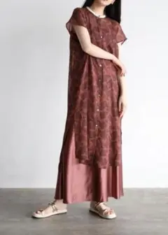 最終！新品タグ付き✦RADIATE　大人ペイズリーシアーワンピース　17000円