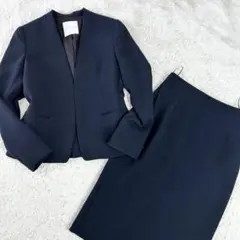 ESTNATION スカートスーツ ノーカラー セットアップ36