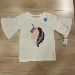 新品★ ユニコーン グリッター フレアスリーブ Tシャツ　120〜130cm